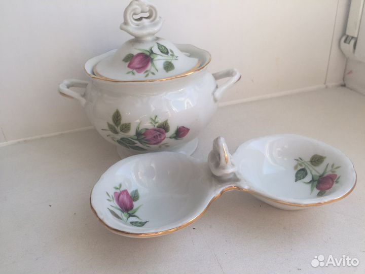 Винтажная сахарница Польша красивая