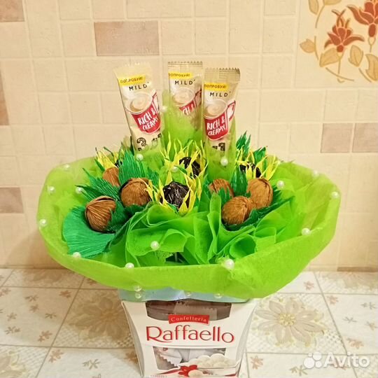 Букет из конфет (Подсолнухи)