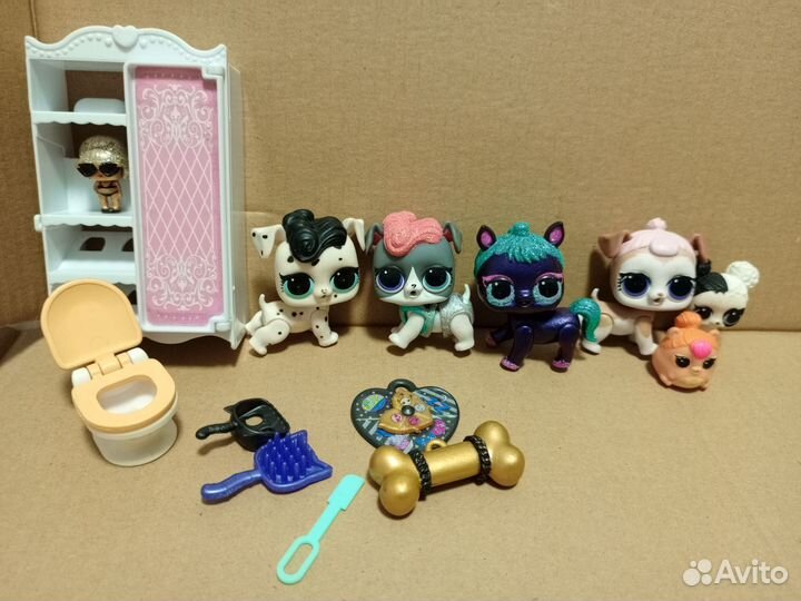 Lol pets питомцы, шкаф, унитаз б/у