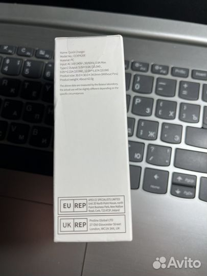 Зарядный блок baseus Type-C 20Вт