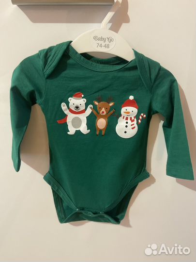 Боди детское новогоднее 62 р