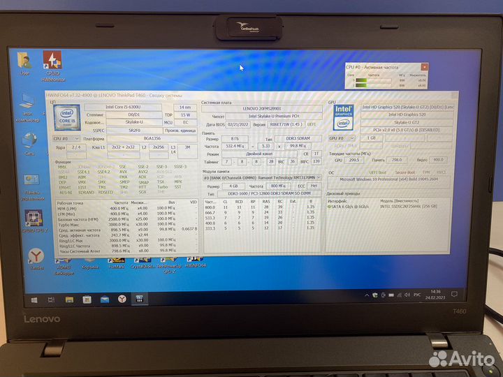 Ноутбук бизнес серии Lenovo thinkpad t460 i5 ssd