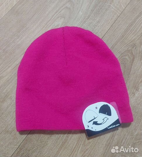 Шапка детская двусторонняя розовая декатлон