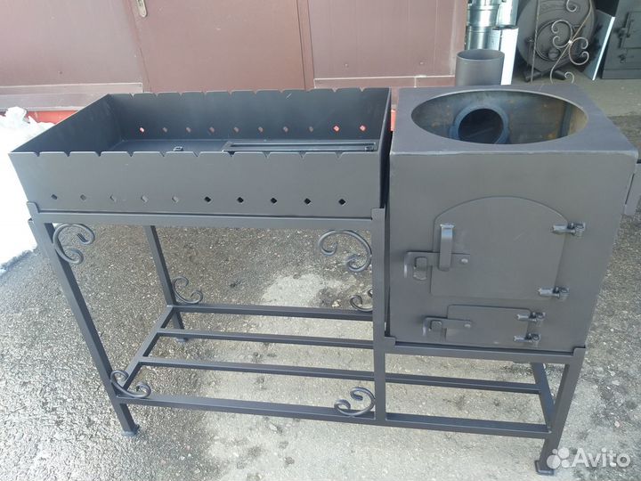 Мангал с печью