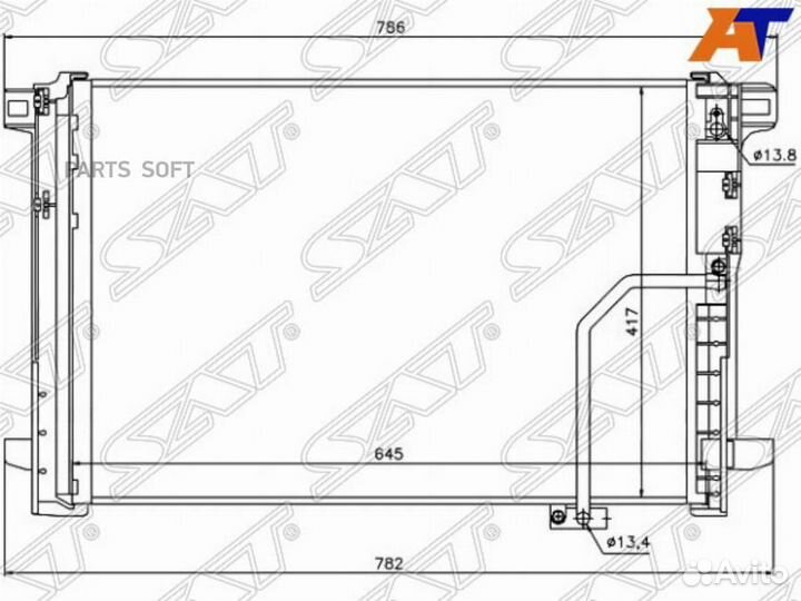 Радиатор кондиционера Мерседес E-class W212 09- 06