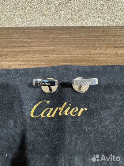 Запонки Cartier (серебро, оригинал)