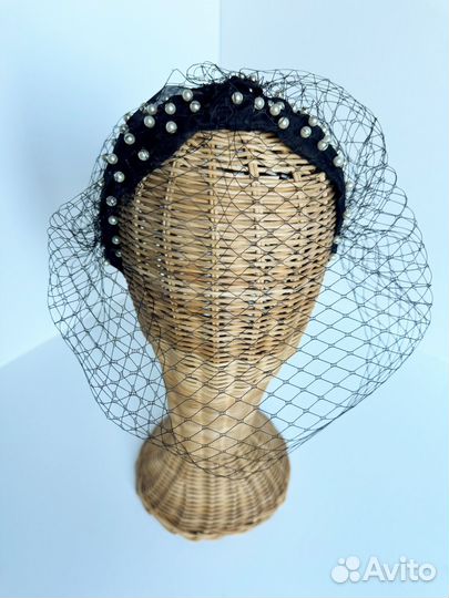 Ободок с вуалью новый