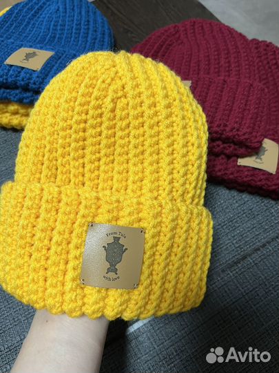 Шапка женская вязаная полушерсть пряжа