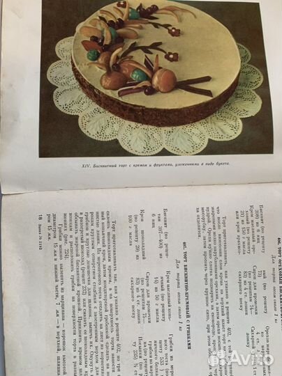 Антикварная книга СССР Домашнее приготовл. тортов