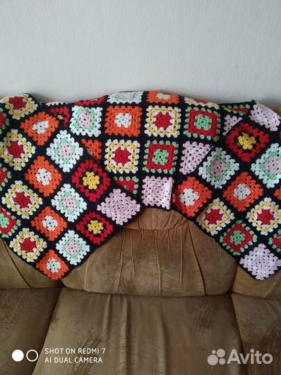 Палантин в стиле пэчворк ручной работы