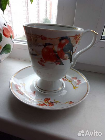 Чашка с блюдцем Дулево