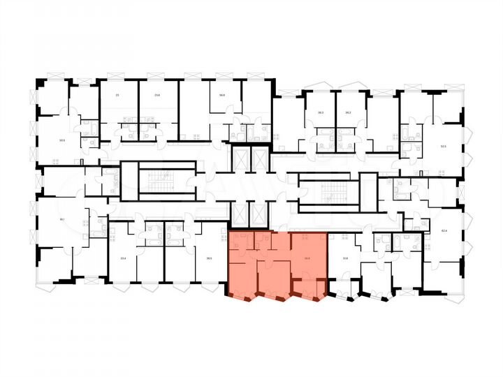 2-к. квартира, 56,8 м², 29/32 эт.