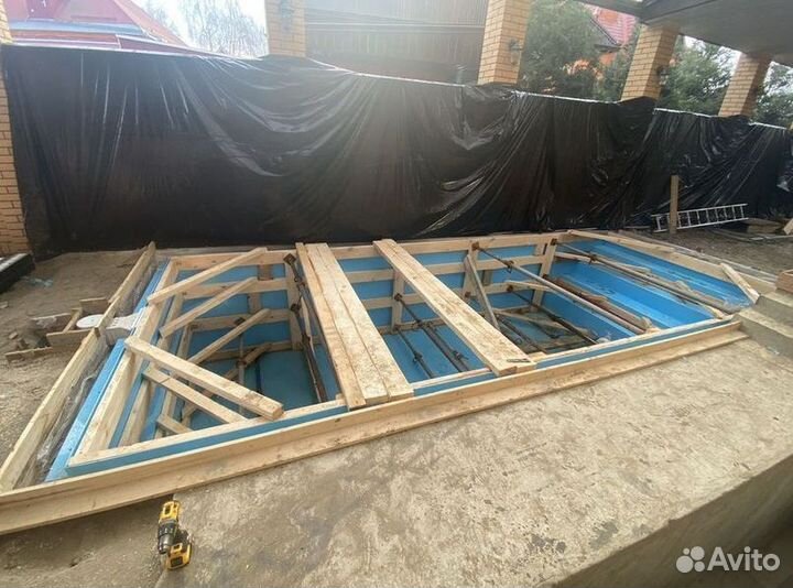 Бассейн из полипропилена 6м*3м*1,5м