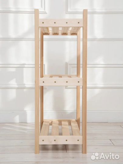 Деревянный стеллаж этажерка. Размер 68х74х38