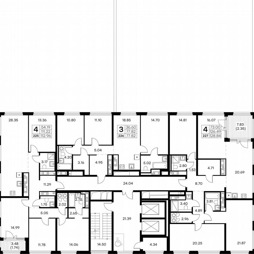 3-к. квартира, 77 м², 18/18 эт.