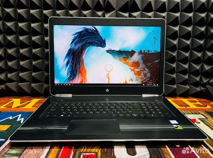 HP с большим 17.3 экраном GTX 1050 / i5 7300HQ