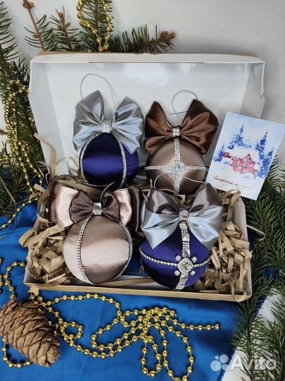 Шарик на елку ручная работа