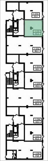 Аренда торговое помещение, площадь 40.5 кв.м