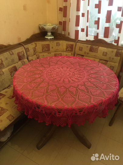 Скатерть круглая вязаная