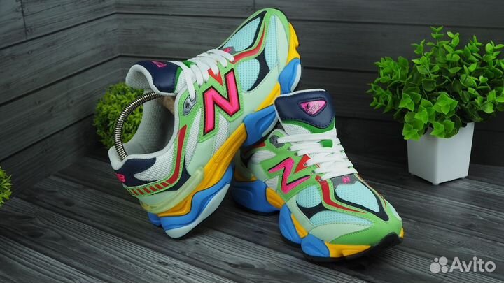 Кроссовки new balance 9060 зеленые