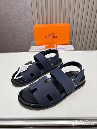 Сандалии мужские натуральная кожа hermes