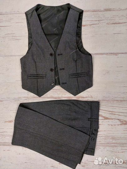 Костюм школьный брюки+жилет р.110-176