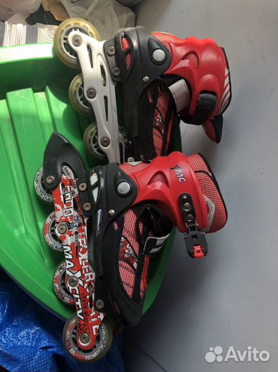 Роликовые коньки 32-35 размер с защитой