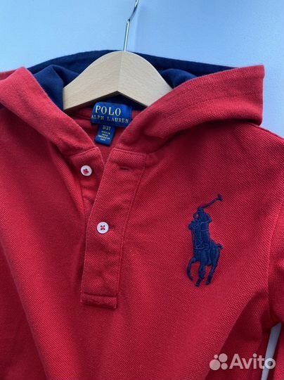 Лонгслив с капюшоном polo ralph lauren