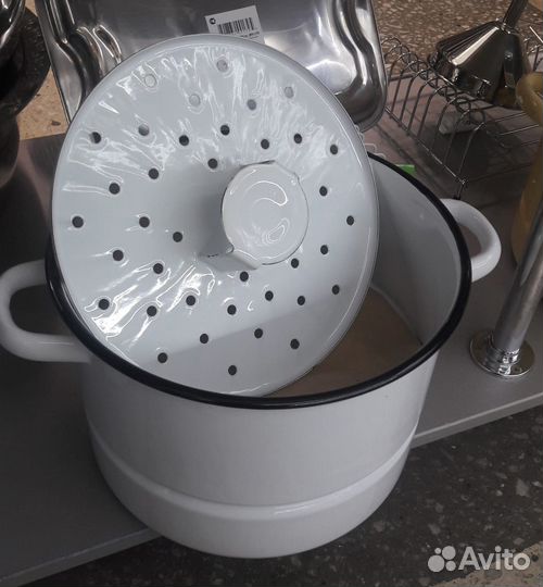 Мантоварка позница эмалированная кастрюля