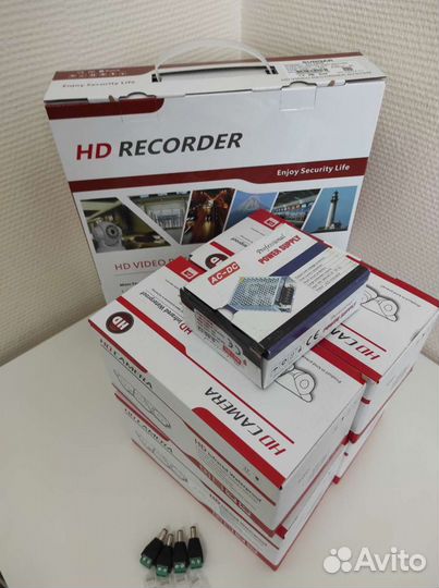 Комплект видеонаблюдения ip 4 камеры 3 Mpx