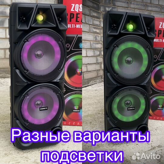 Большая блютуз колонка с микрофоном