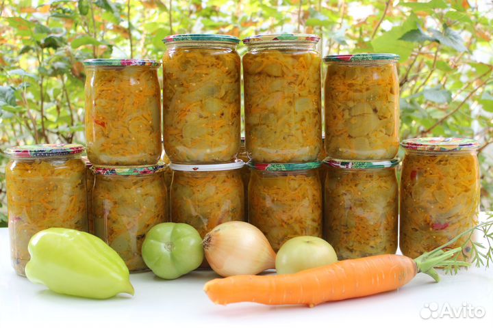 Домашние закрутки-Салаты,кабачки,компоты