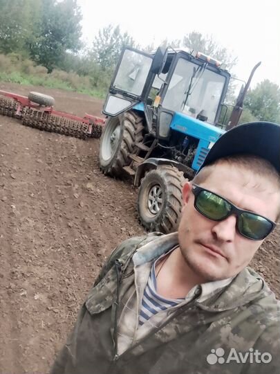 Вспашка земли минитрактором