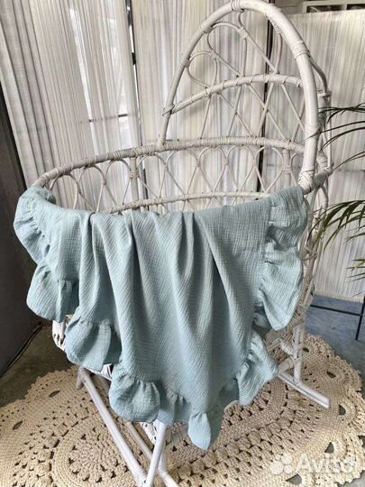 Муслиновый плед на выписку