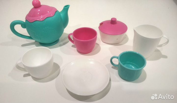 Игровой набор посуды и еды для кукол