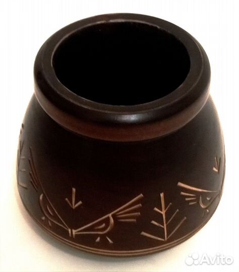 Ваза дерево СССР Прикарпатье 1963-70гг h12 d12