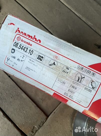 Тормозые диски brembo 08.5443.10 пара