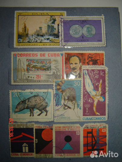 Почтовые коллекционные марки Кубы (50-90 гг.)