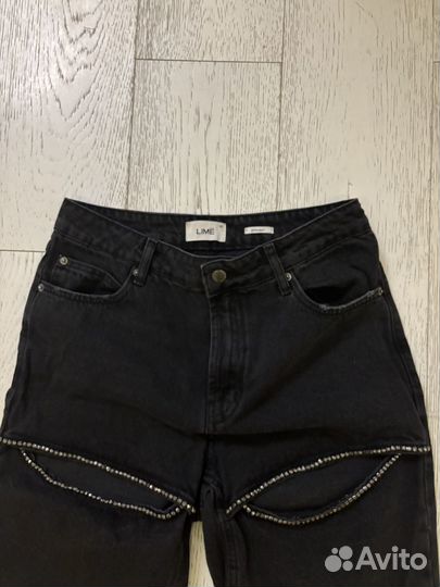 Джинсы lime со стразами 40