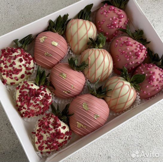 Клубника в шоколаде коробка