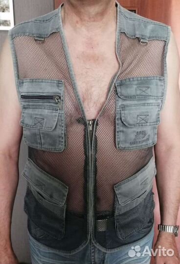 Рыболовный жилет-сетка с карманами для жары