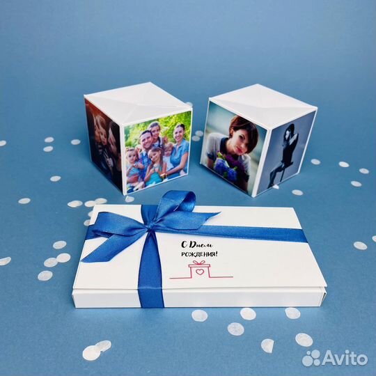 Бум-Открытка с фотокубиками Wowday