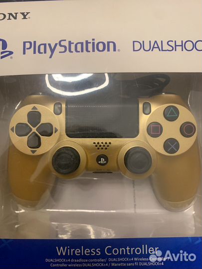 Контроллер ps4 золотой/синий