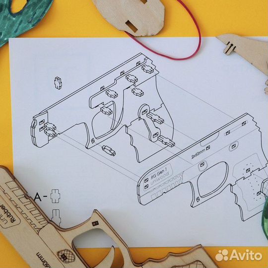 Деревянный 3D конструктор Uniwood 