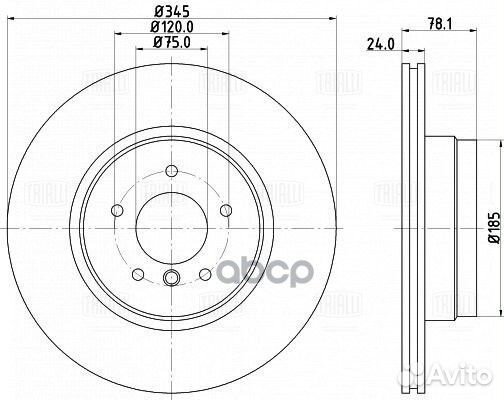 Диск торм. для а/м BMW X5 (E70) (07) / (F15) (13