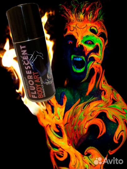 Краска Bodyart бодиарт AcidColors флуоресцентная