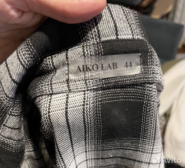 Рубашка в клетку оверсайз женская