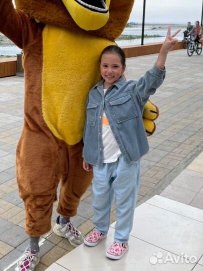 Джинсовая рубашка zara для девочки 128