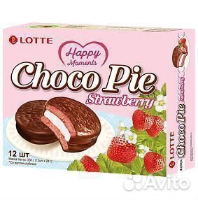 Опт - Пирожное Choco Pie Lotte Клубника 336г