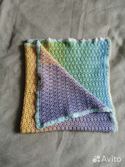 Плед детский вязаный ручная работа